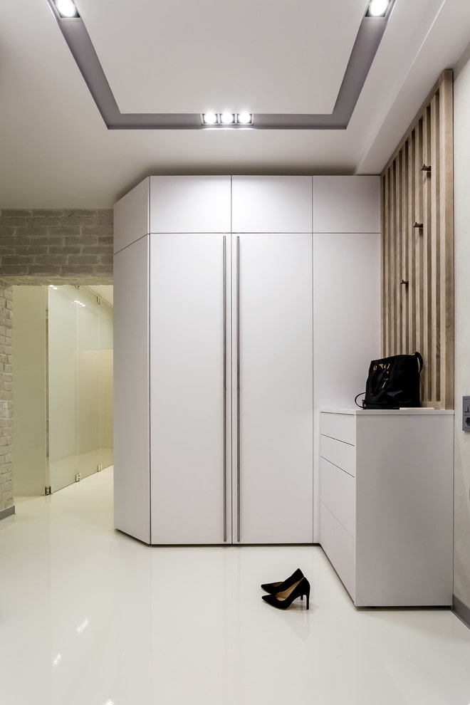 a white closet in a modern home.