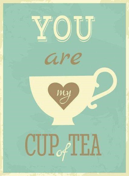 you are my cup of tea vector.