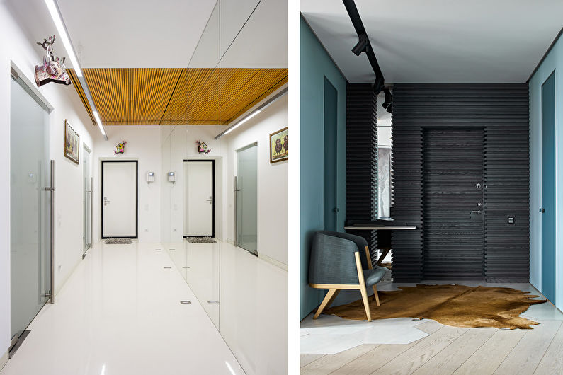 A white and glass staircase in a modern home.