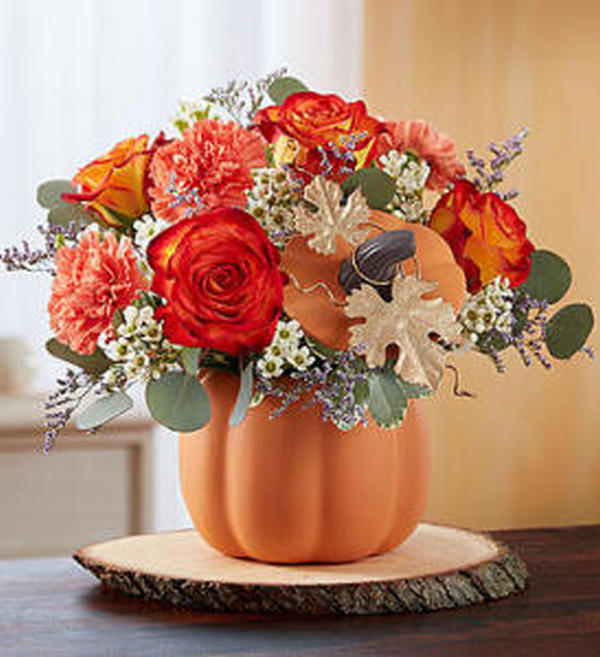 The ftd fall pumpkin bouquet.