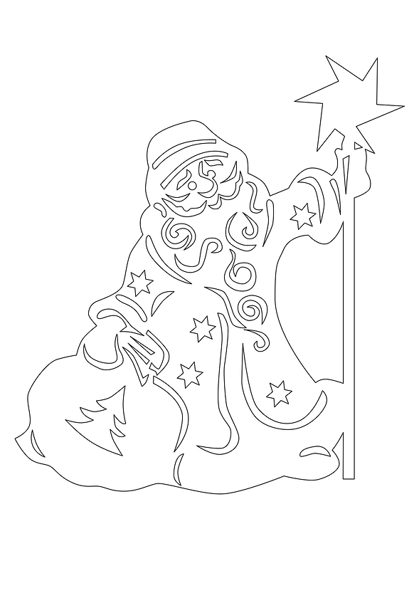 Santa claus coloring page.