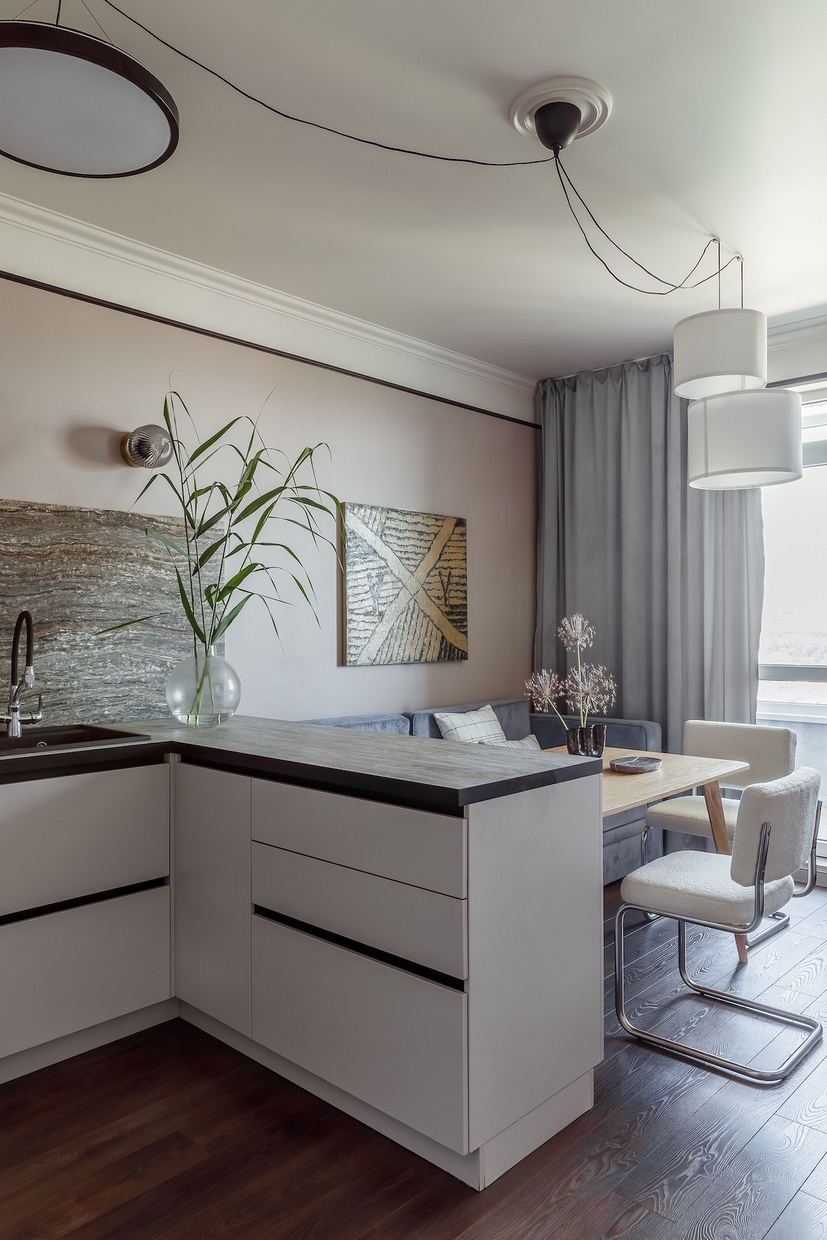 Colorful Vintage Furniture Transformation in Designer's Apartment